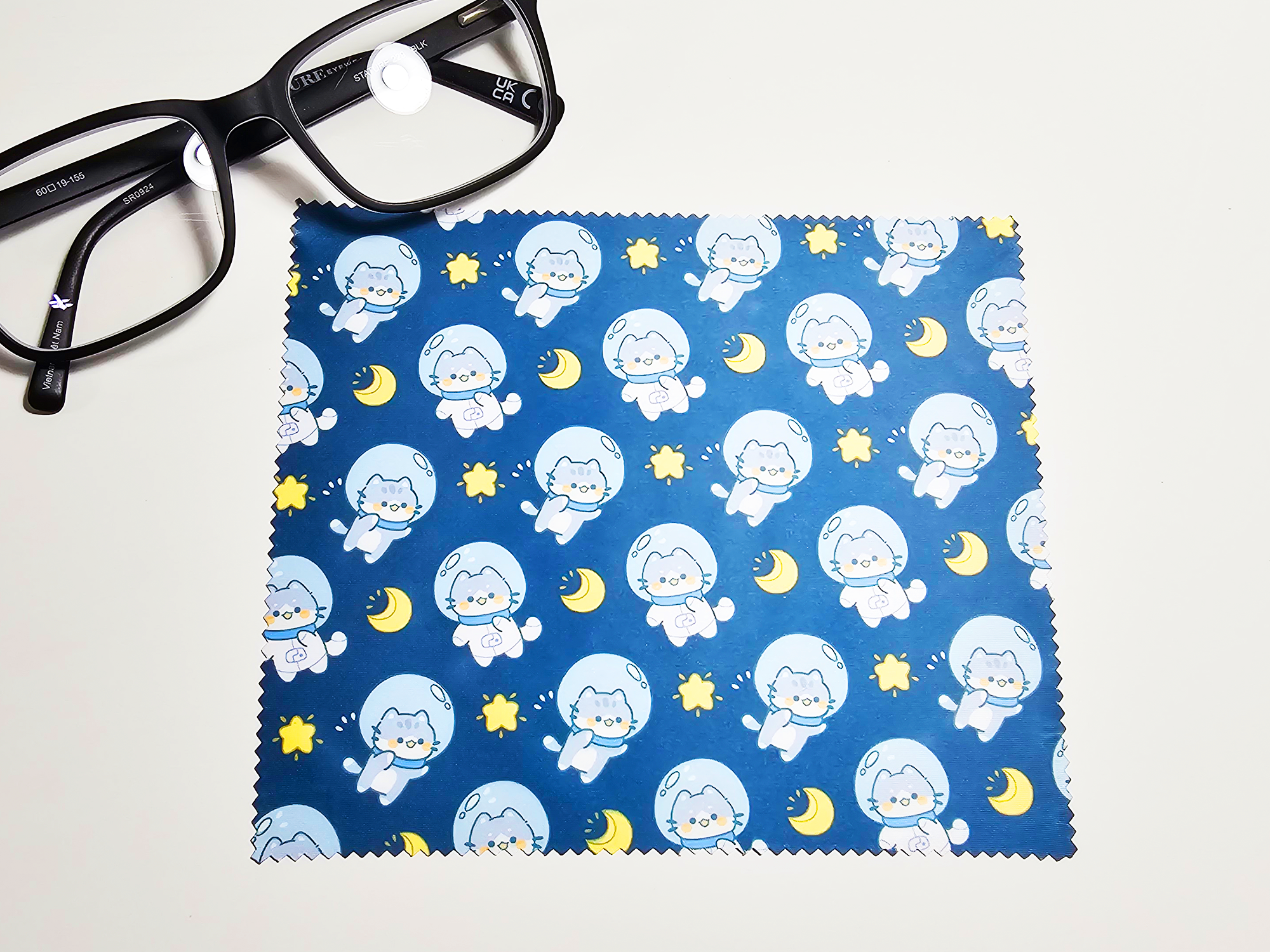 FunUsual Suspects - Wholesale Cleaning Cloth - Cat Astronaut Screen Cleaning Cloth Set4