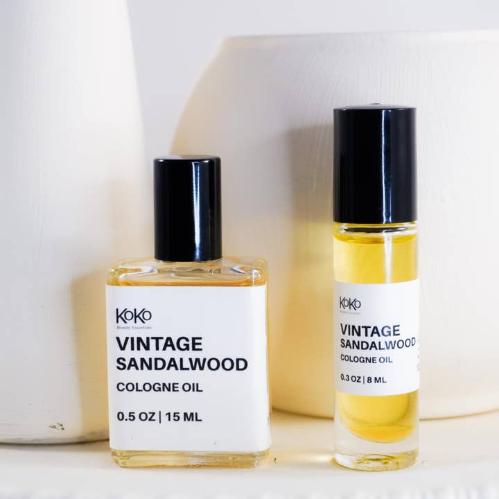 Vintage Sandalwood Cologne Oil for wholesale by KoKo Beauty Essentials