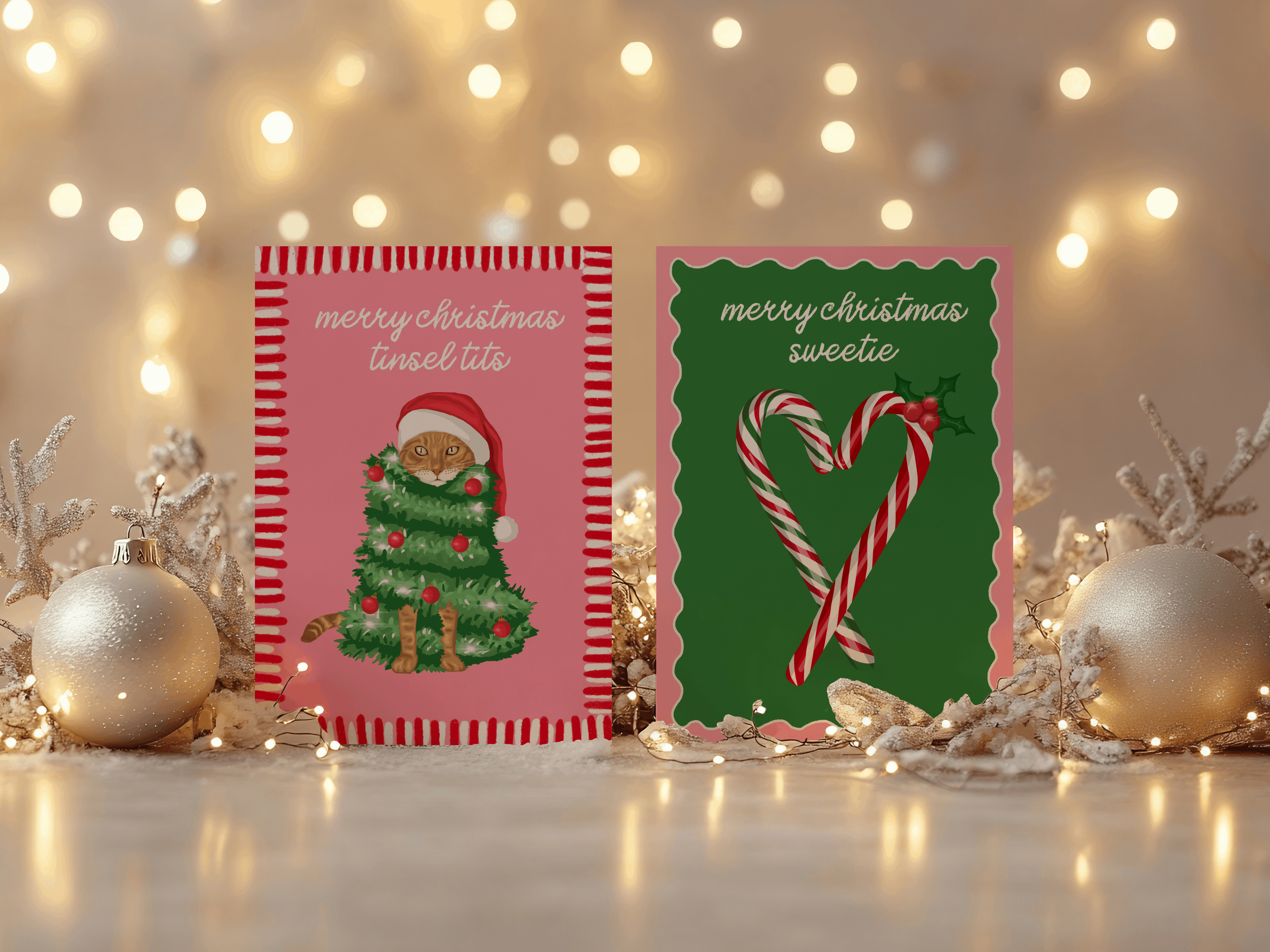 by Rosybum - Wholesale Christmas Card - Merry Christmas Sweetie - Candy Cane Christmas Card5