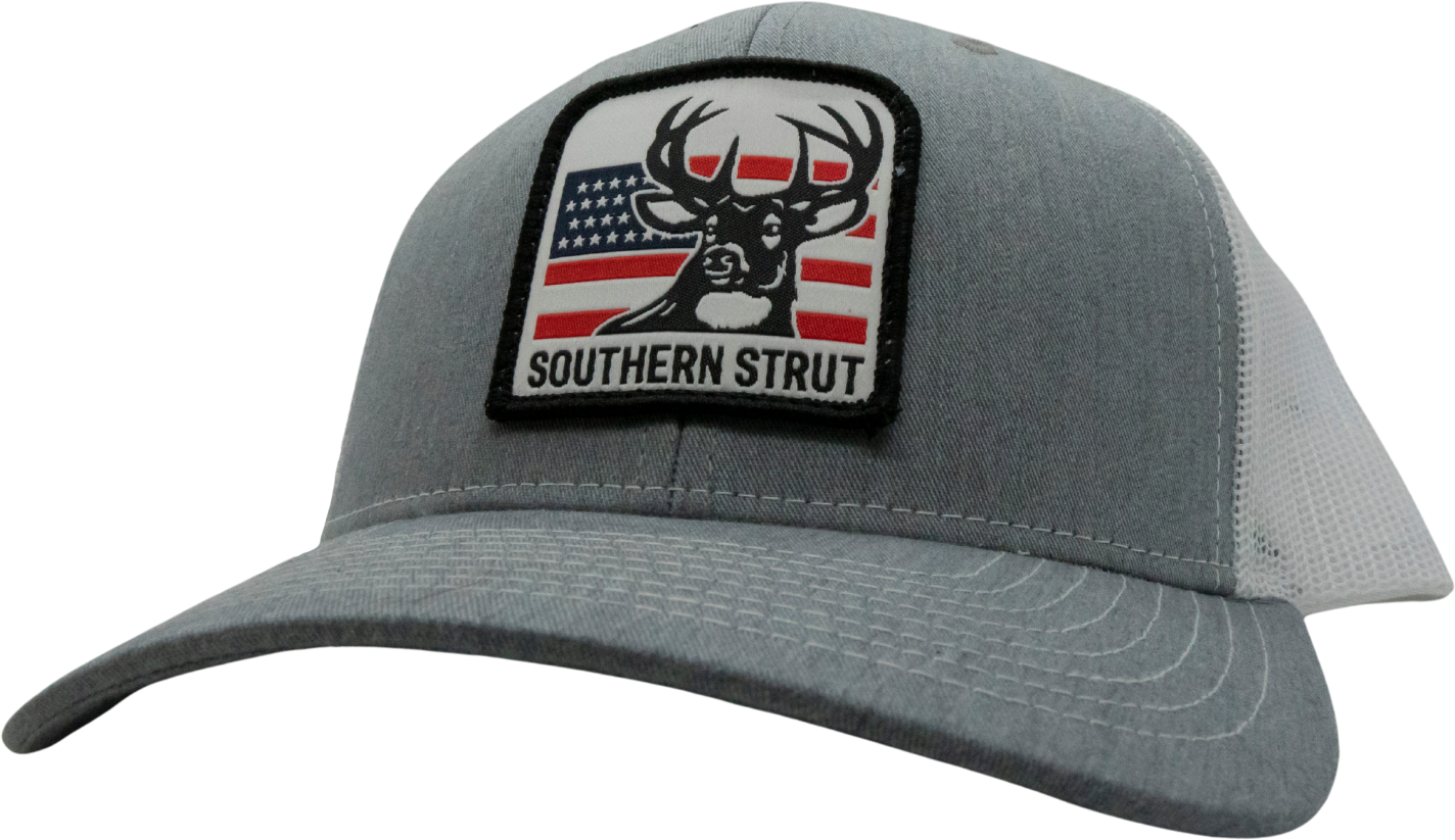 Southern Strut - Vente Casquette de camionneur – unisexe - Patch Trucker Tissé Cerf Américain - Casquette Sélectionnée à la Main à 10 $ !2