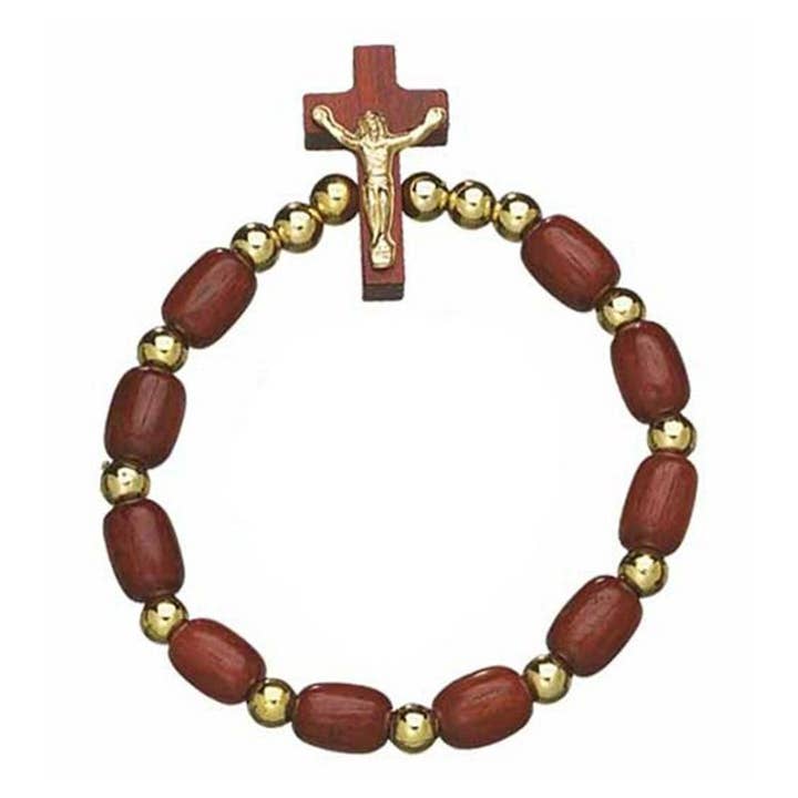 Charismatic Bracelet - Rosary Decade - Gold Color spacers for wholesale by Catholica Shop