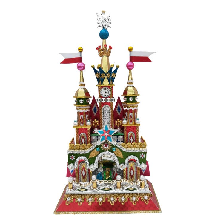 Mia's Polish Treasures – wholesale Nativity scene decor – Krakow's Town Hall Clock Krakow Nativity