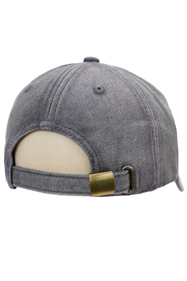 Cap Zone - Wholesale Baseball Cap - Unisex - American Flag Rhinestone Patch Washed Denim Baseball Cap17