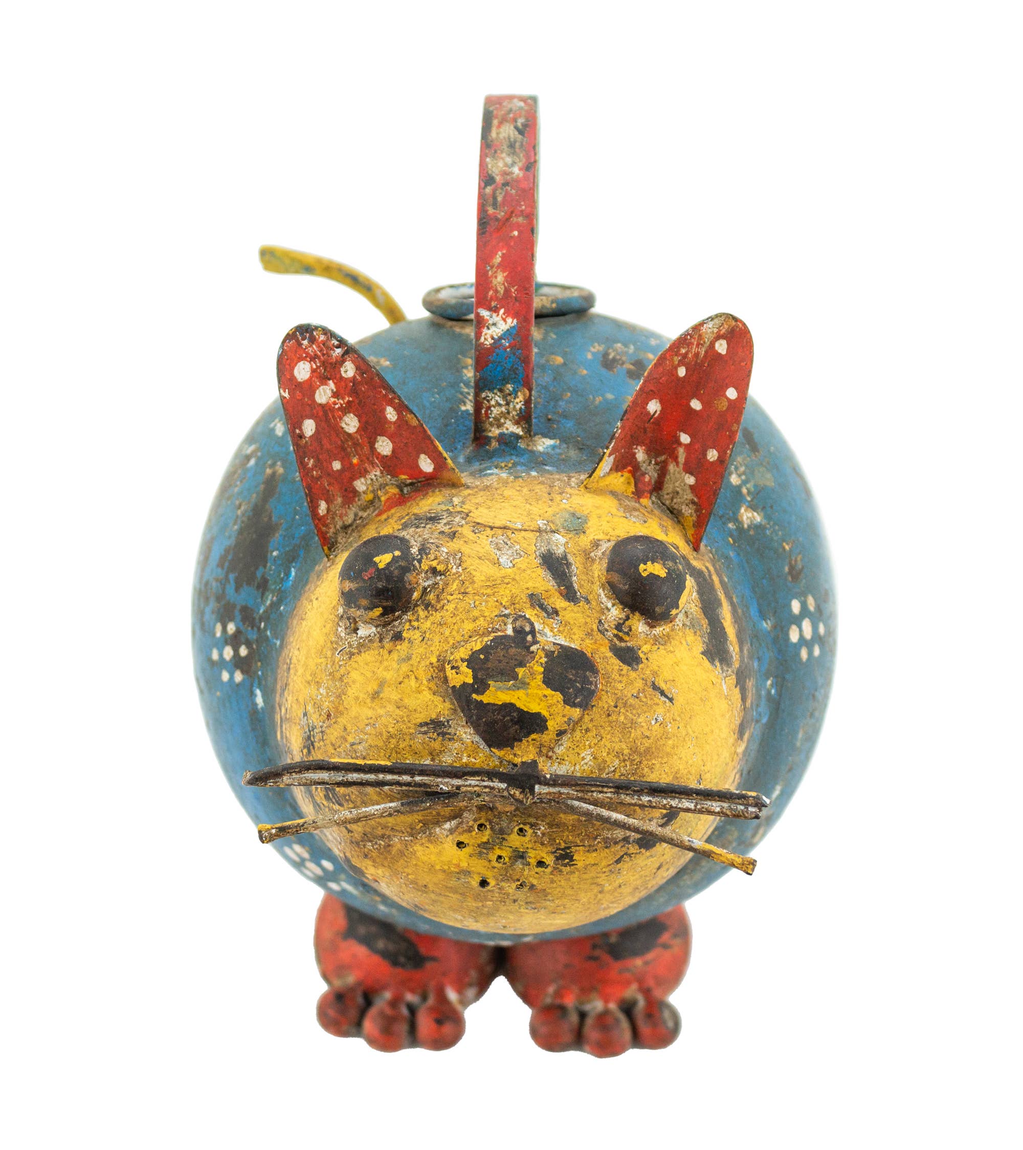 Vintage Addiction - Wholesale Watering Can - Blue Pouncing Cat Watering Can2