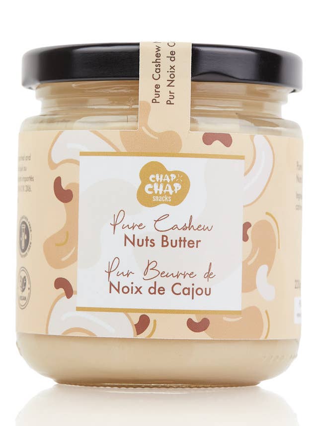 Beurre de cajou pur pour la vente par CHAP CHAP SNACKS