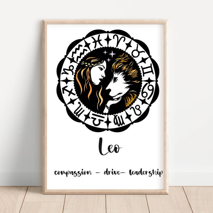 Leo horoskop plakat for engroshandel hos Brighter future apparel