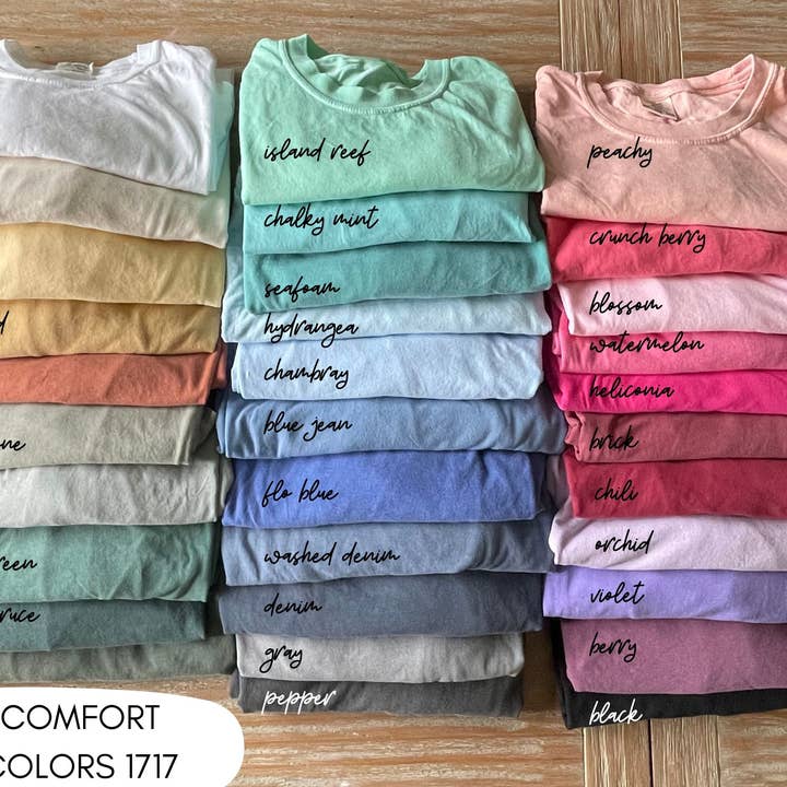 One Nine - Wholesale Screen Printed T-Shirt - Women's - Custom Printed Comfort Color Tees/ Small Business Owner
