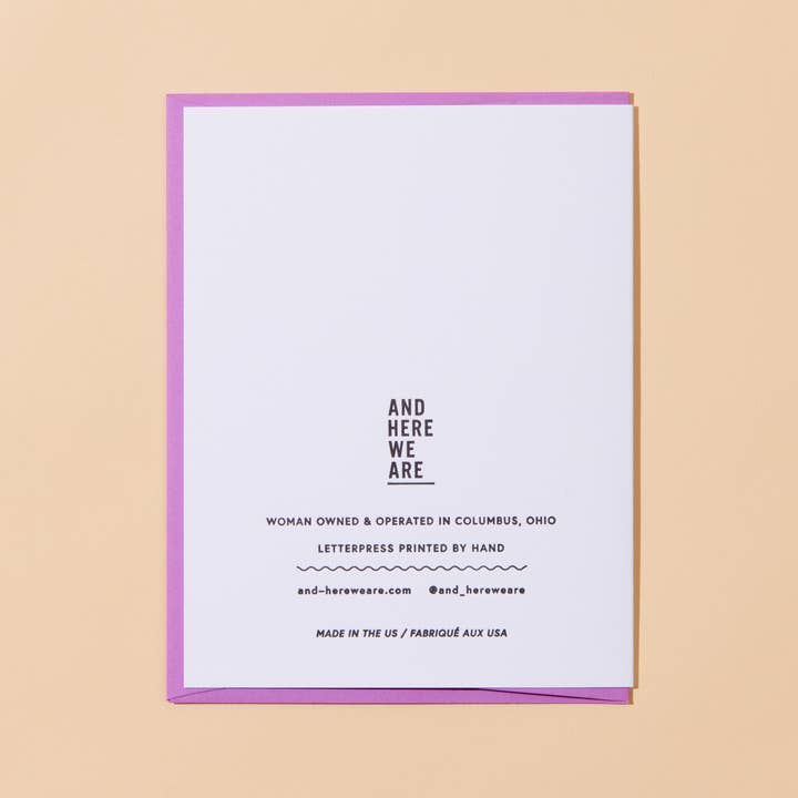And Here We Are - Wholesale Everyday Greeting Card - Dog Pile Letterpress Greeting Card - Pet Parent - Made in USA