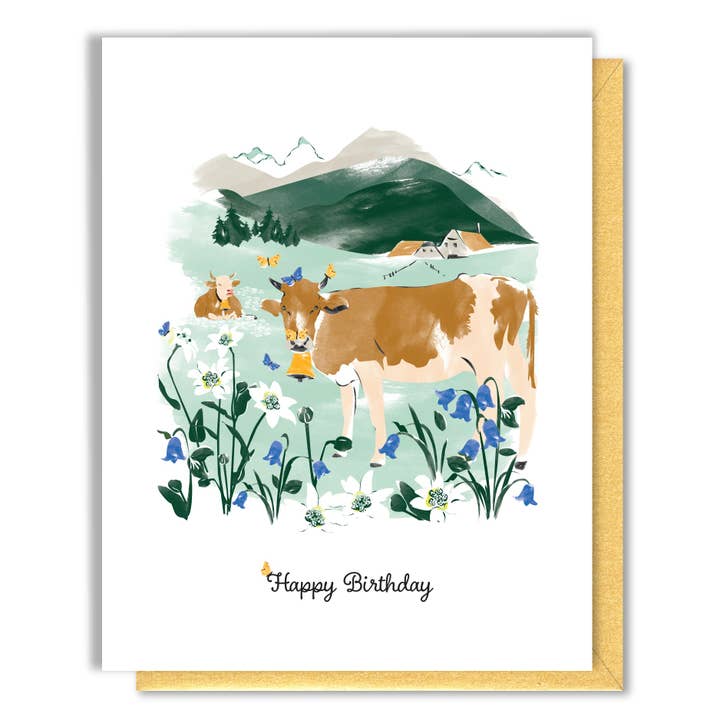 Alpine Meadow Birthday Card for wholesale by Driscoll Design