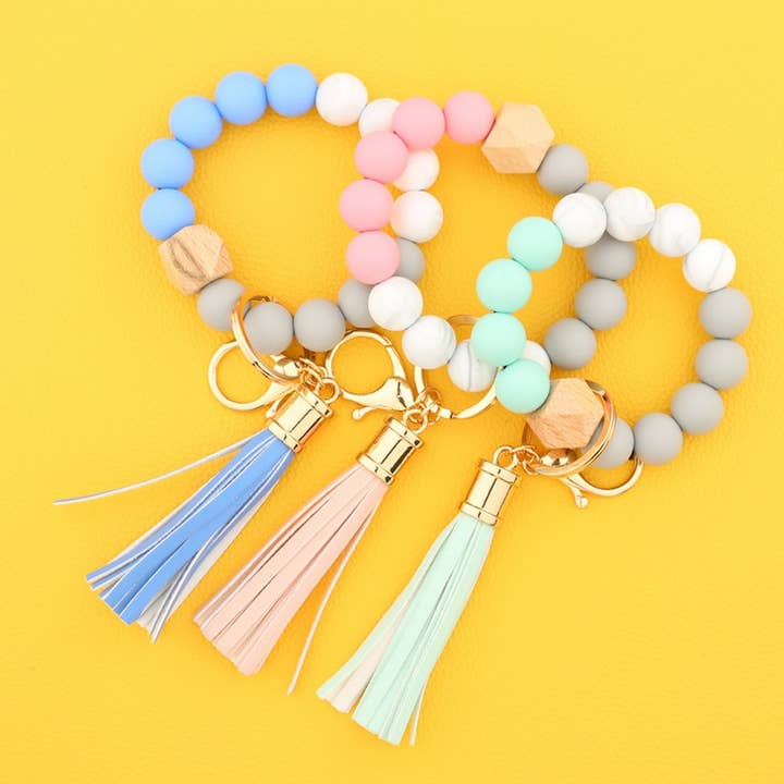 ACCITY - Wholesale Keychain Bracelet - COLORFUL KEYCHAIN TASSEL BRACELET_CWAJE06551