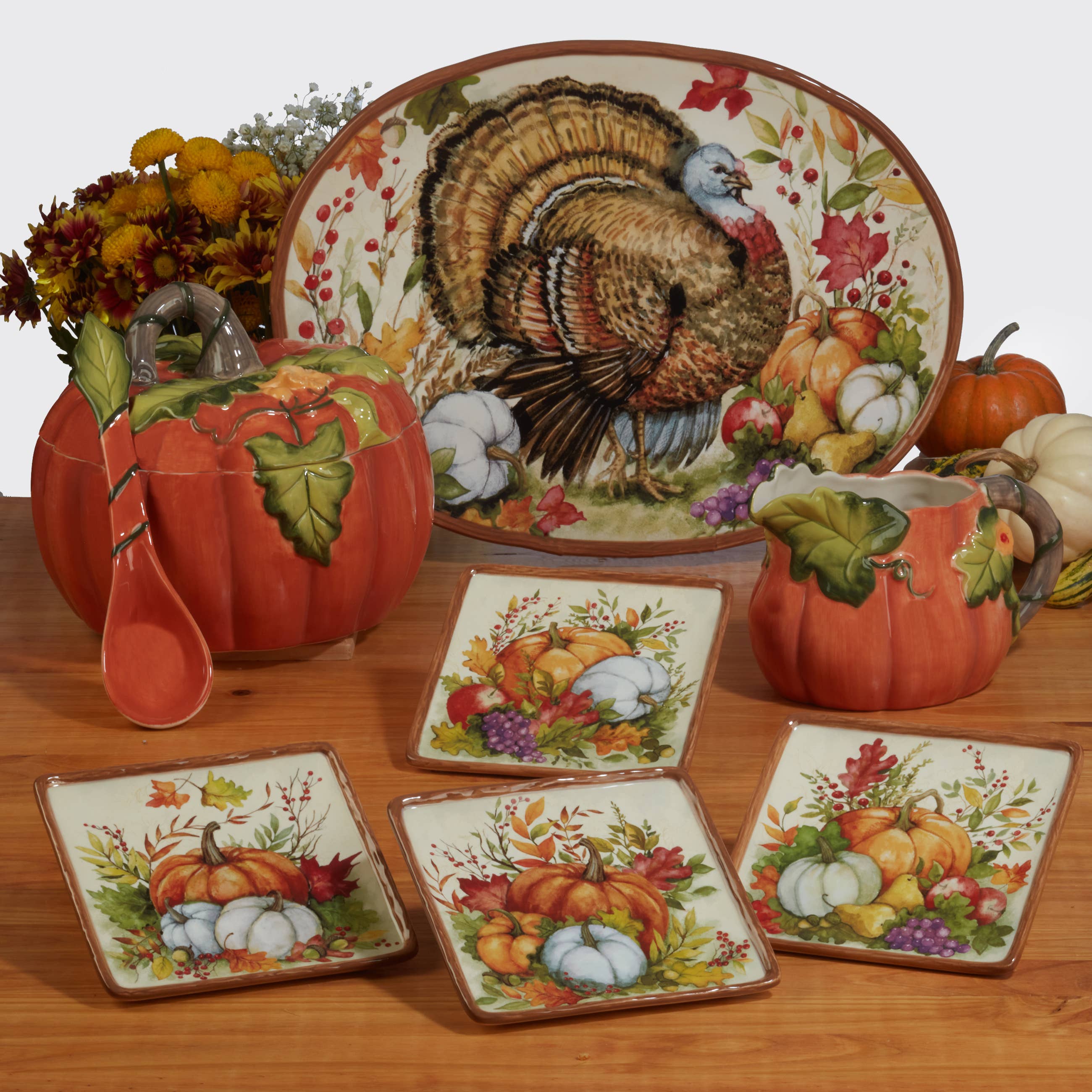 Certified International - Venta al por mayor Fuente - Plato ovalado para pavo Harvest Blessings Fall, 16 x 12 pulgadas2