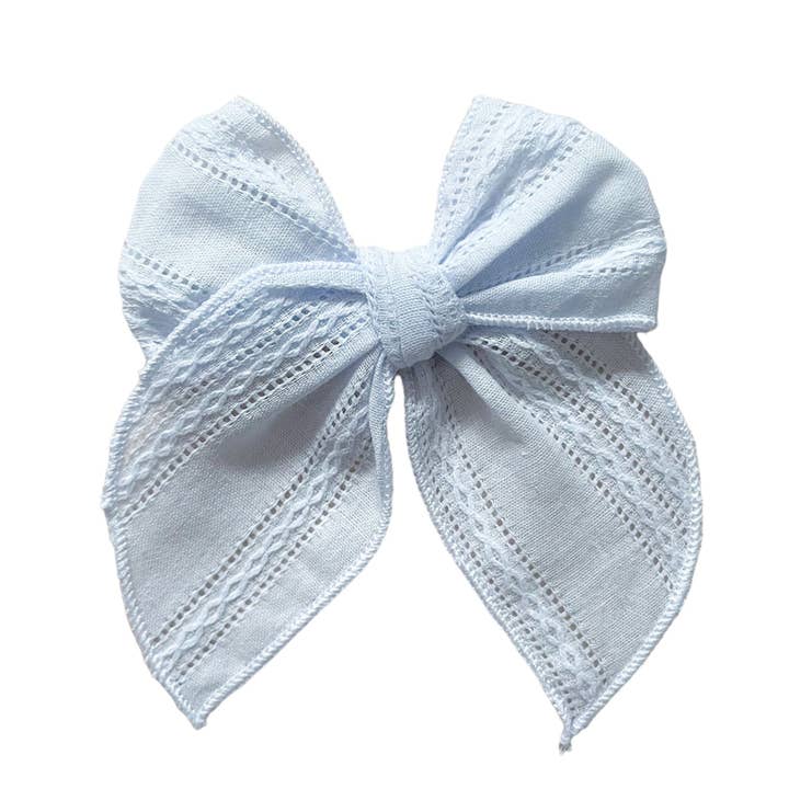 baby blue fable bow for wholesale by Mai & I