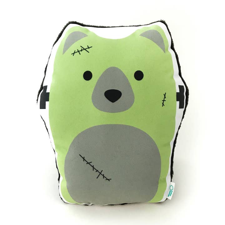Spooky Frankenbear Pillow for wholesale by Fluffed Animals