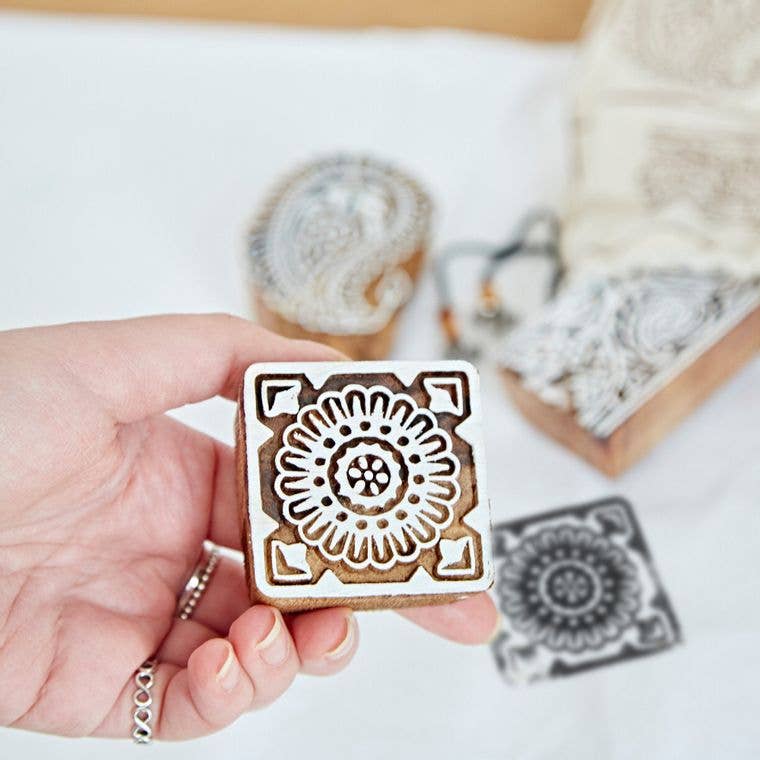 The Paper High Gift Company Limited - Wholesale Decorative Tabletop Object - Three Assorted Wooden Printing Blocks1