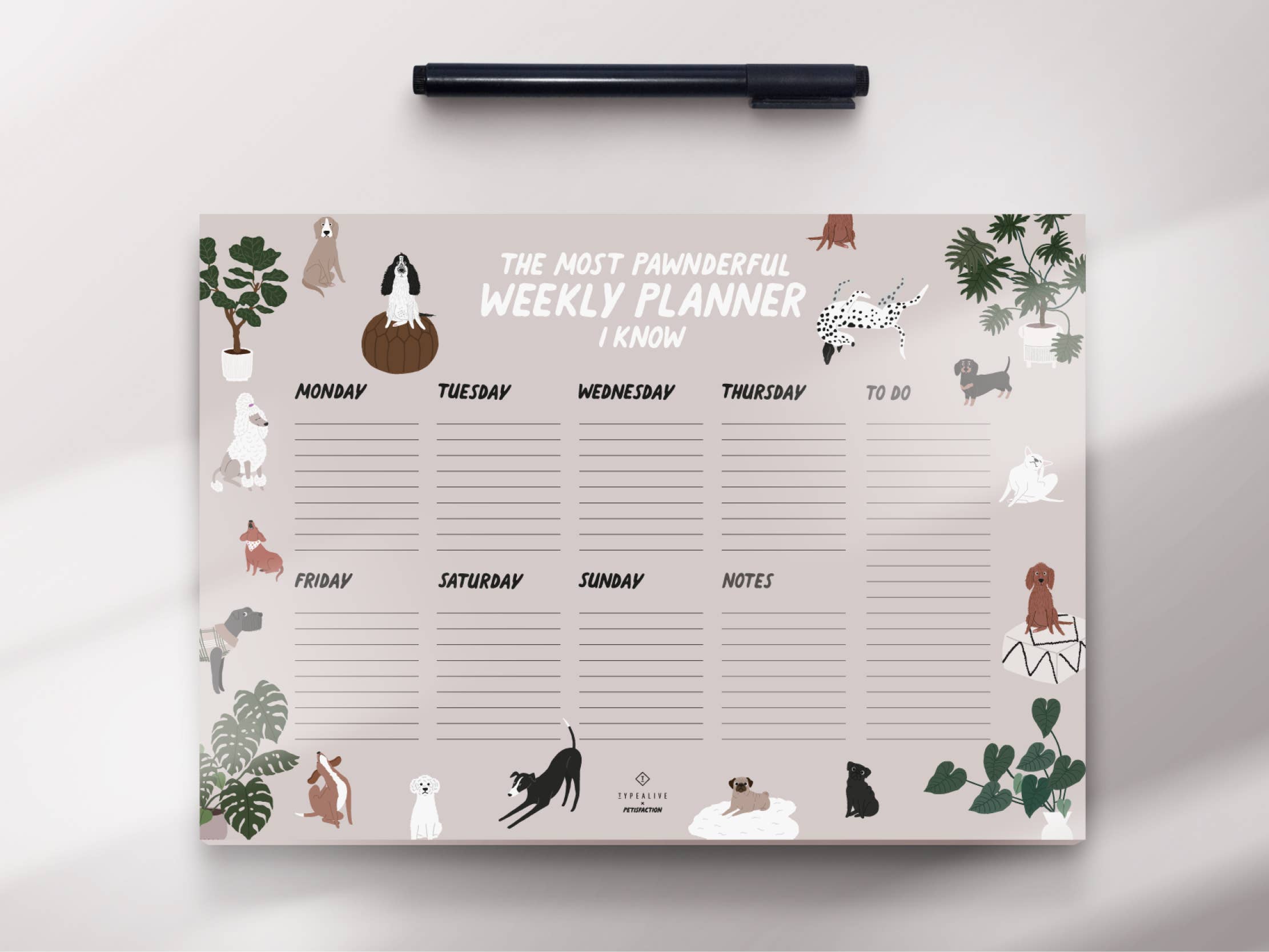 typealive - Wholesale Planner - Weekly planner/Petisfaction “DOGS”1