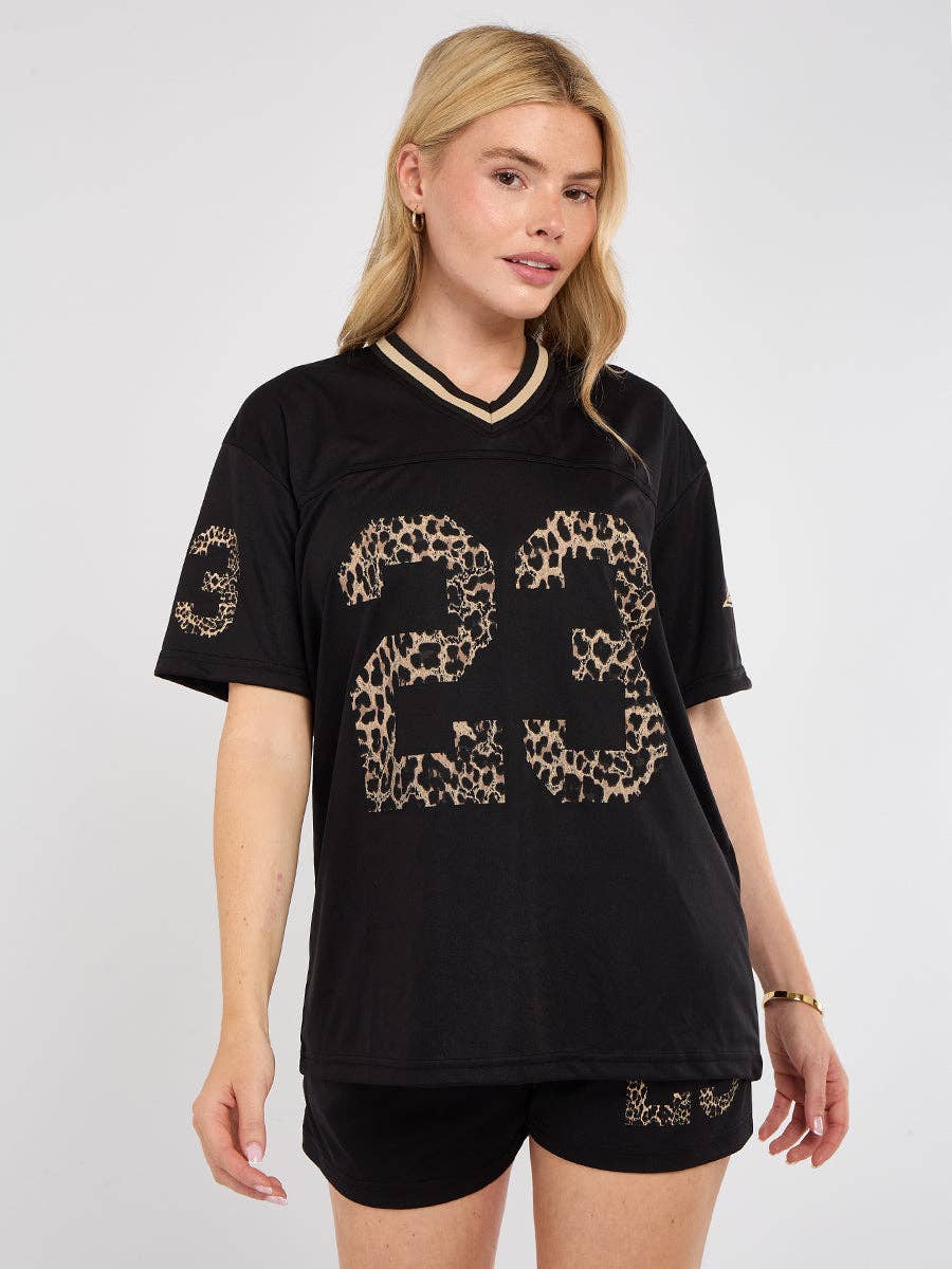AX Labels - Wholesale Top & Short Set (NOT Loungewear) - Women's - Leopard Print 23 T-Shirt With Shorts Co-ord60