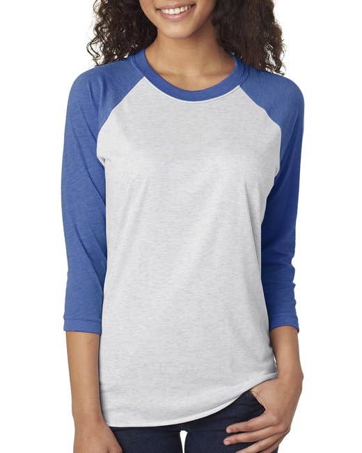 Total Apparel - Wholesale T-Shirt - Women's - Next Level 6051 - Unisex Triblend 3/4-Sleeve Raglan44
