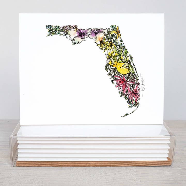 Florida Note Card Stationery Set for wholesale by Amanda Klein Co.