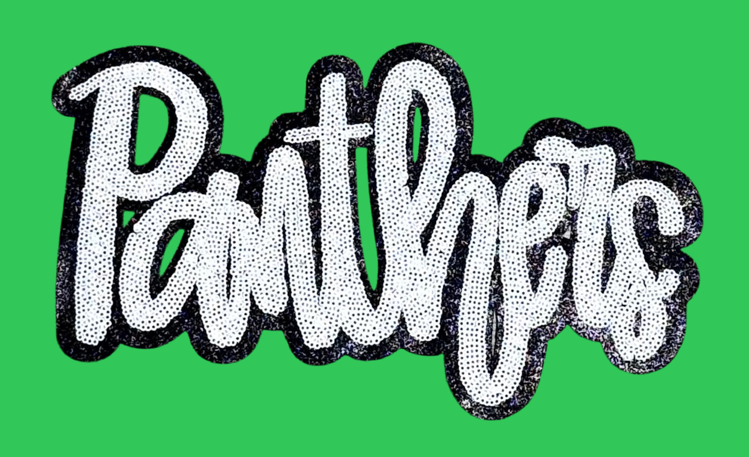 sequinandstiches - Wholesale Patch - Panthers  Patch, Sequin Patch, Football Patch, Panthers Game Day Sequin Patch,  DIY, Iron on Patch, Black glitter backing3