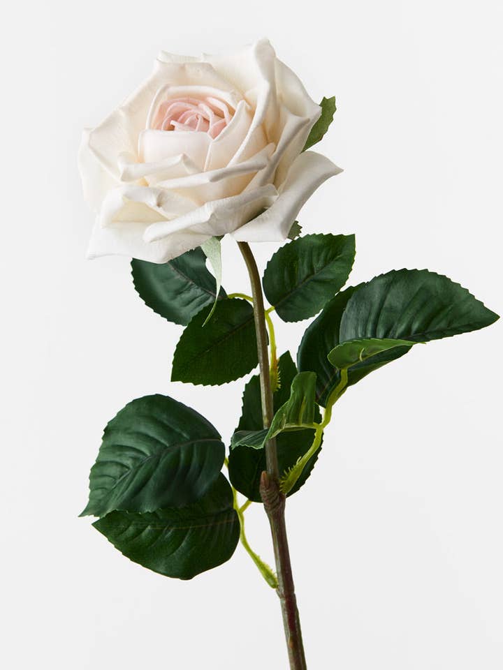Real Touch Rose Single Stem Ivory for wholesale by JKF & Co Pty Ltd