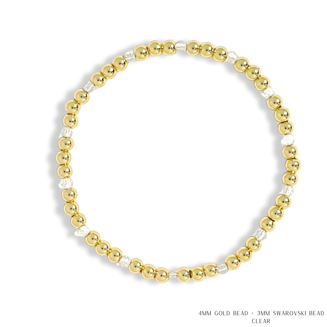 Savvy Bling - Vendita all'ingrosso Bracciale con perline - Bracciale con Perline in Oro e Cristalli Swarovski - Più Colori18