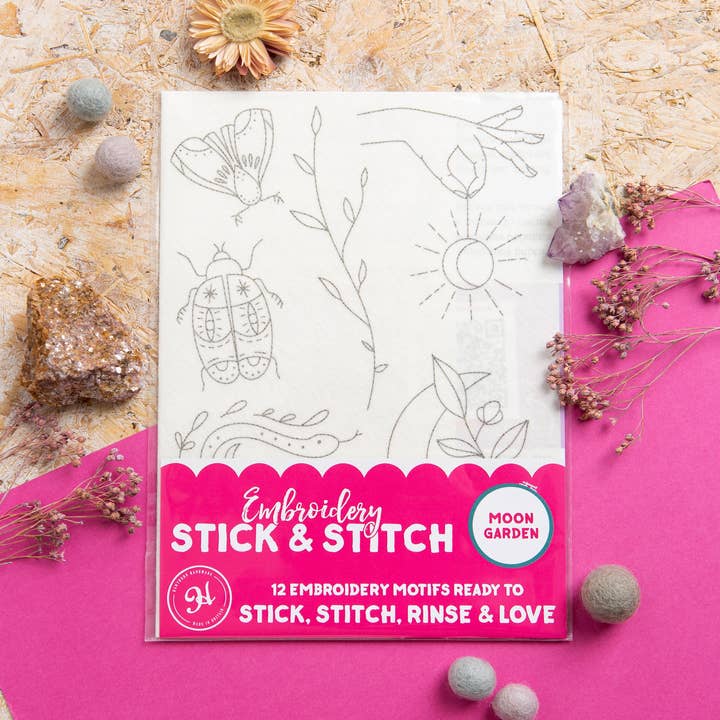 Hawthorn Handmade (US Duties Paid) - Wholesale Embroidery/Cross Stitch Supplies - Moon Garden Stick & Stitch Embroidery Pack1