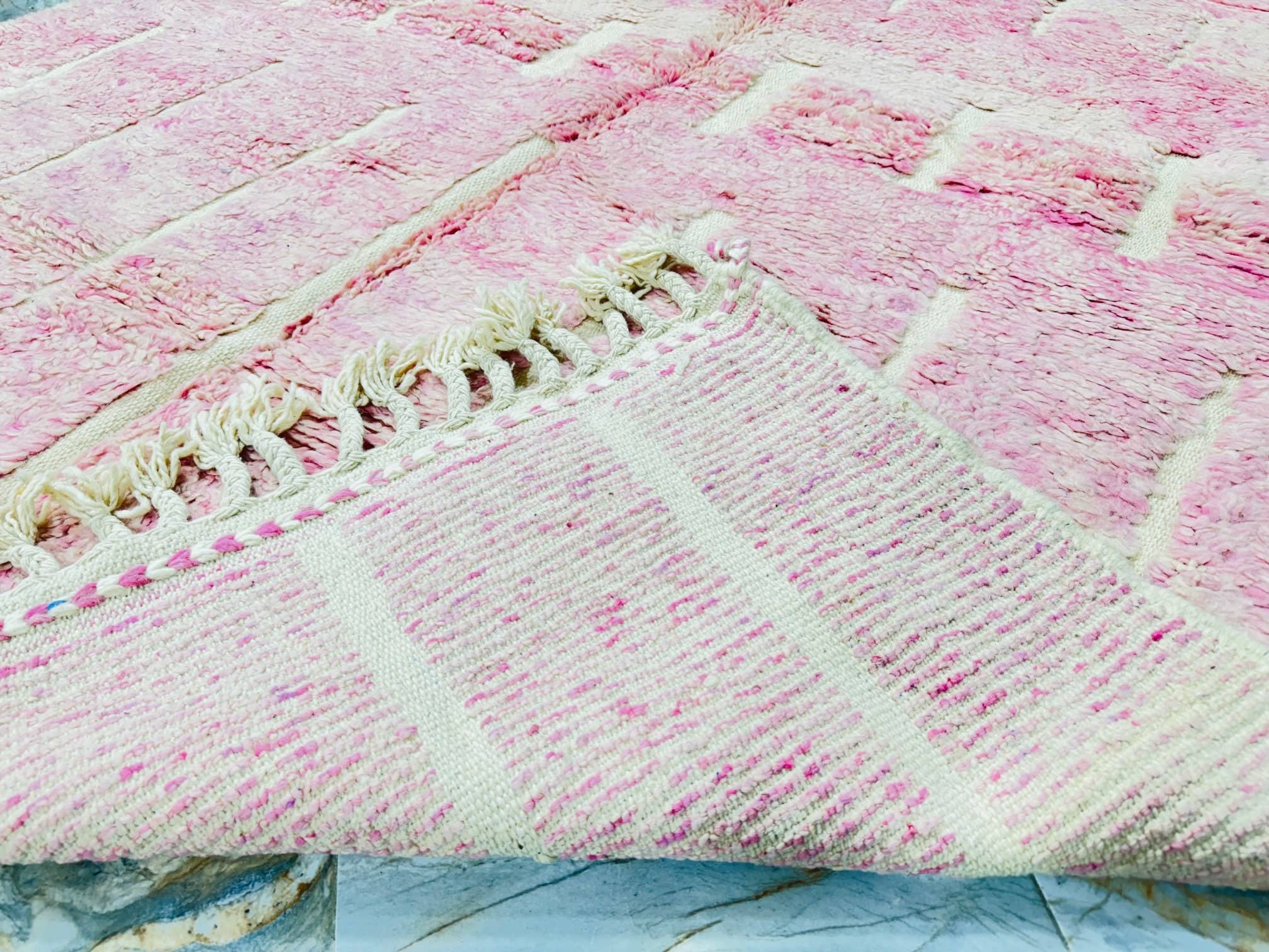 Moroccan Woven Treasures - Wholesale Area Rug - Light Pink Moroccan Rug, Hand-tufted Berber Rug, area rug2