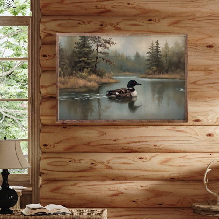 Kendrick Home - Wholesale Sign - Loon In Pine Lake2