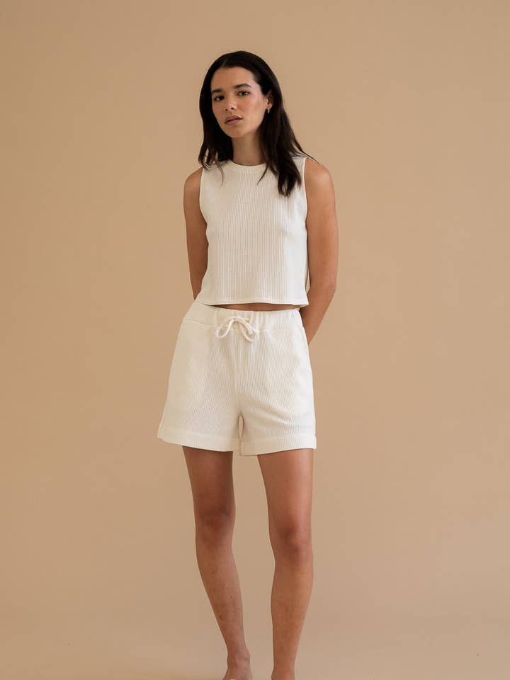 Mus & Bombon Mansei Short - Ecru for wholesale by NIBI MTK