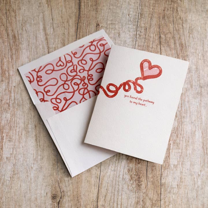Väg till mitt hjärta A2 Gratulationskort — Fodrat kuvert för wholesale av Slow Notes
