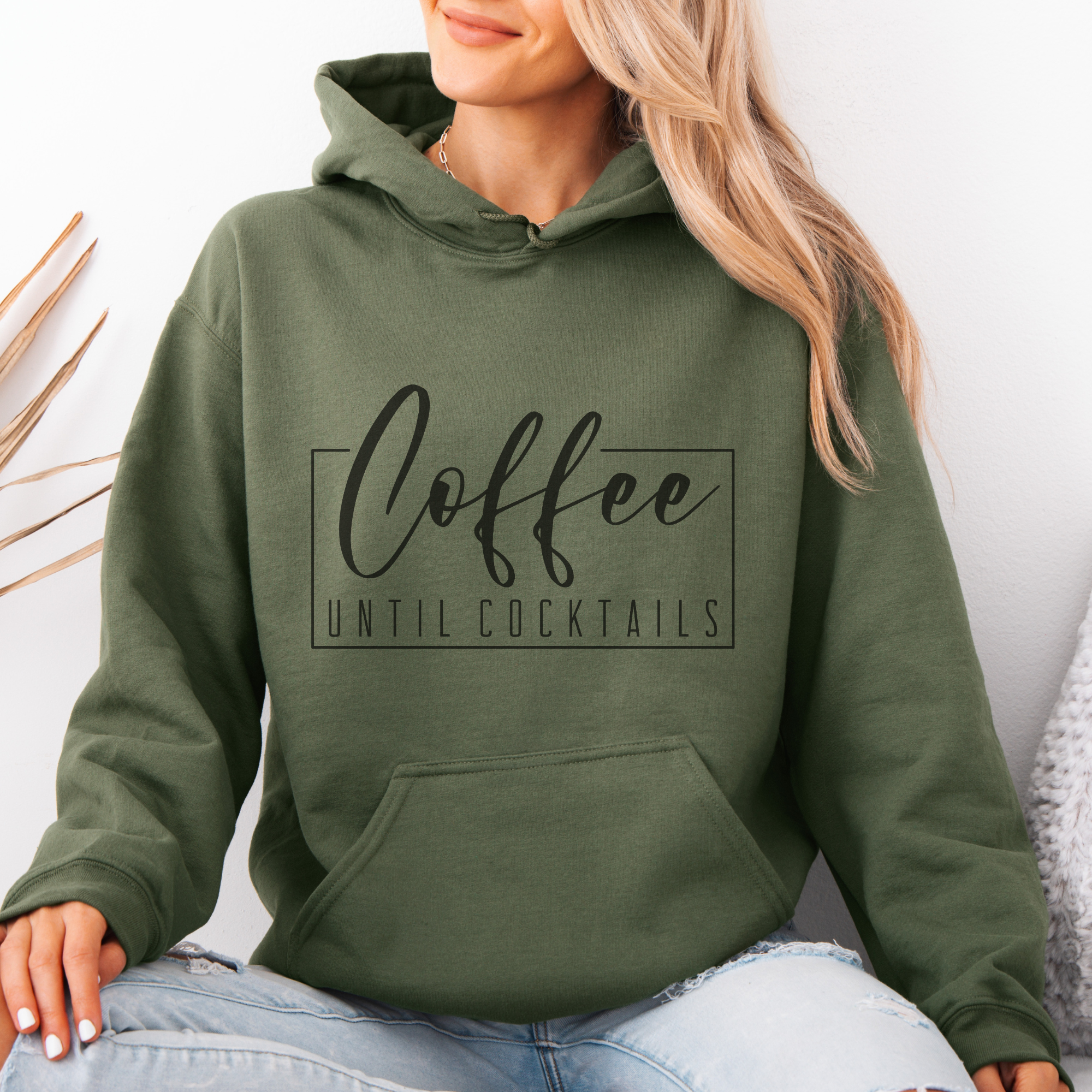 Trendznmore - Modern Graphic Apparel – wholesale Hoodie – Women's – Coffee Until Cocktails Graphic Hoodie6