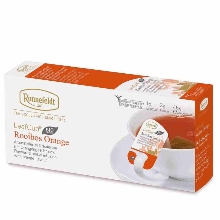 Ronnefeldt LeafCup® Rooibos Orange Bio® Herbal – 6 × 15 Case for wholesale by Ronnefeldt USA