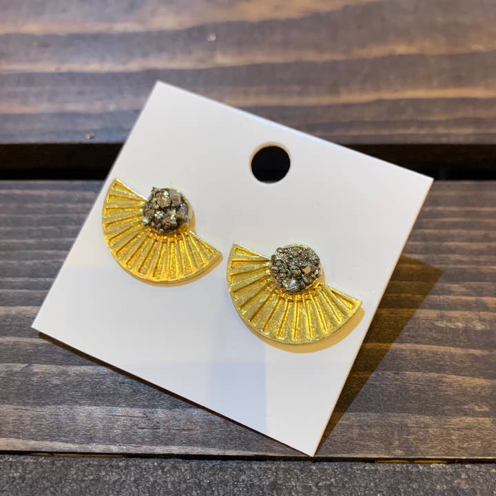 Art-Deco-Ohrringe aus Pyrit für den Großhandel von Ultraviolet