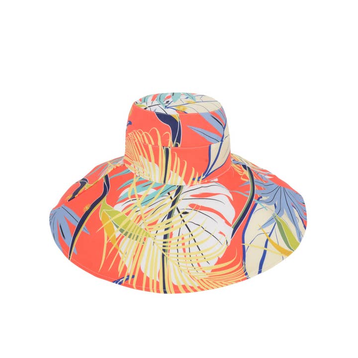 AK Brand - Wholesale Straw Hat - Women's - Wide Brim Floppy Sun Hat with Colorful Printed Underside UV Protection Lightweight Foldable Design for Outdoor Use6