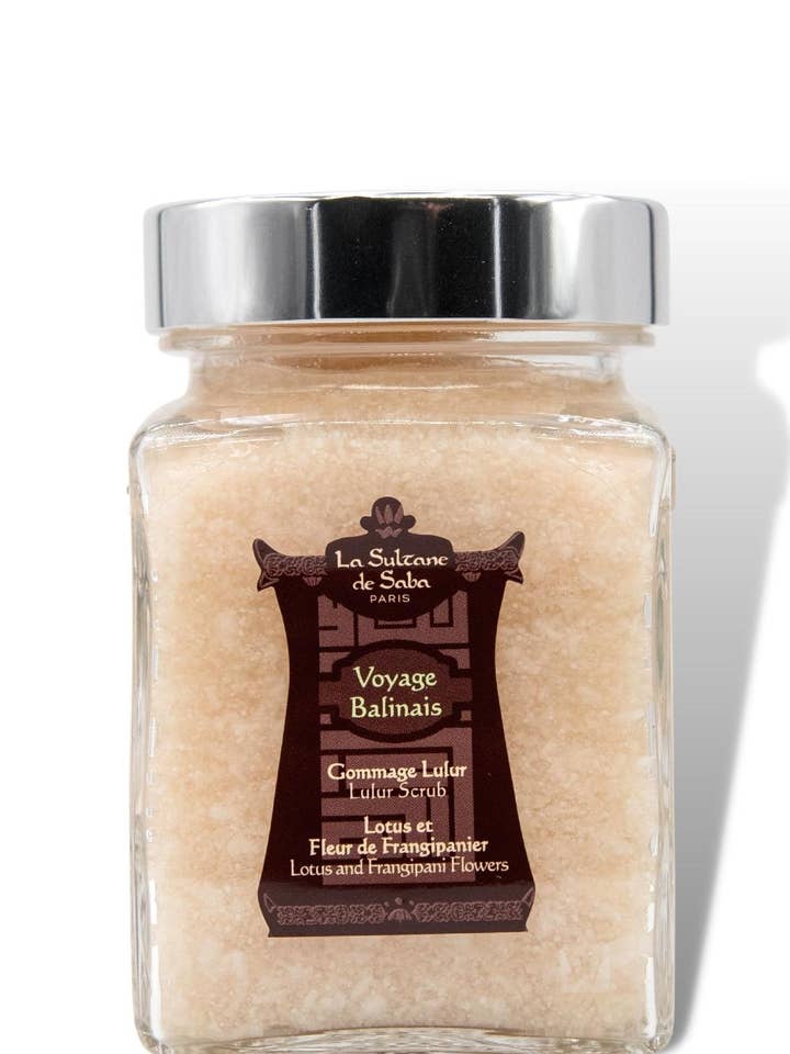 Body Scrub - Lotus and Frangipani Flower -Journey to Bali for wholesale by La sultane de Saba