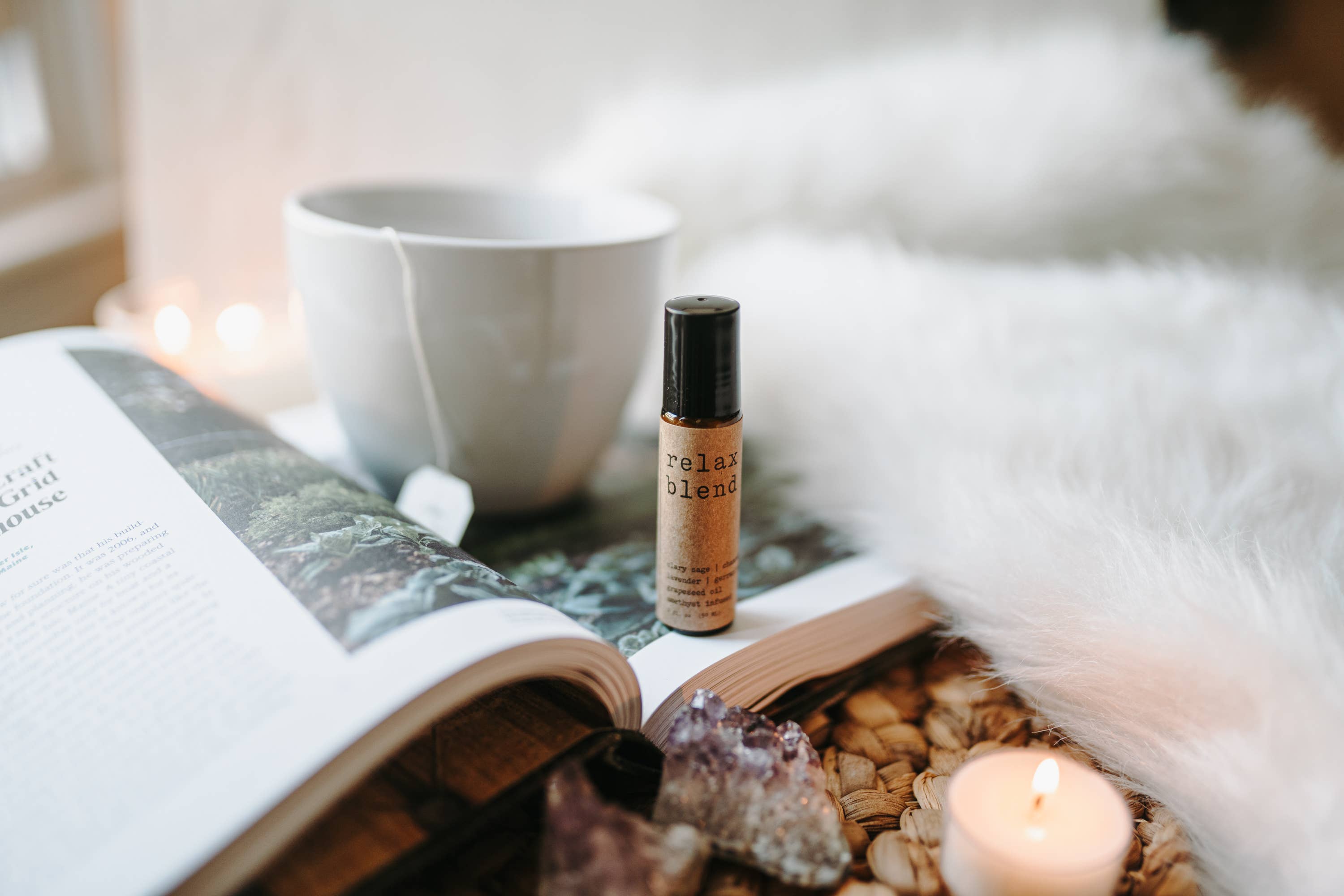 Soulistic Root - Essential Oils & Self Care Gifts - Vente Roll-on aux huiles essentielles - Relax Roller | Fabriqué avec des huiles essentielles et des cristaux d'améthyste7