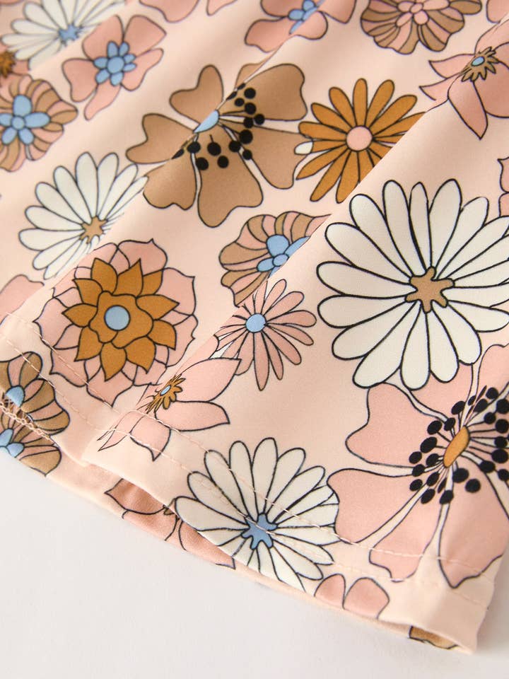 Rylee Faith Designs - Wholesale Top & Pant Set - Kids - Girls Letter Print Top + Floral Pattern Pants7