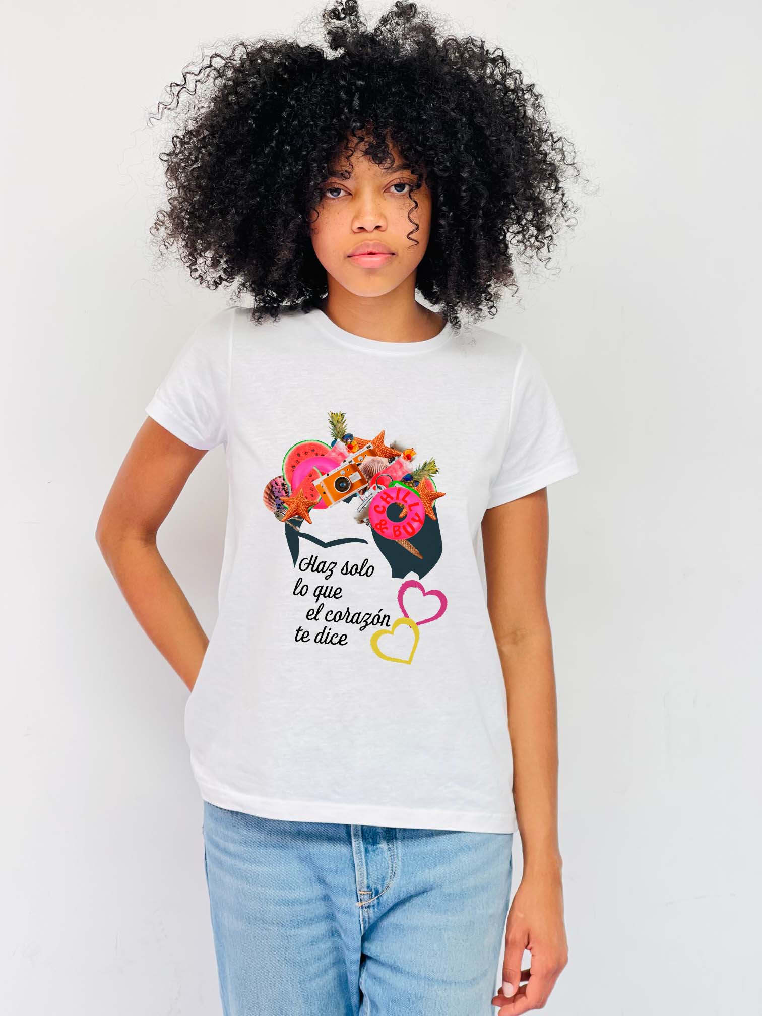 Blanco Frida Random basic t-shirt met ronde hals voor groothandel op Faire