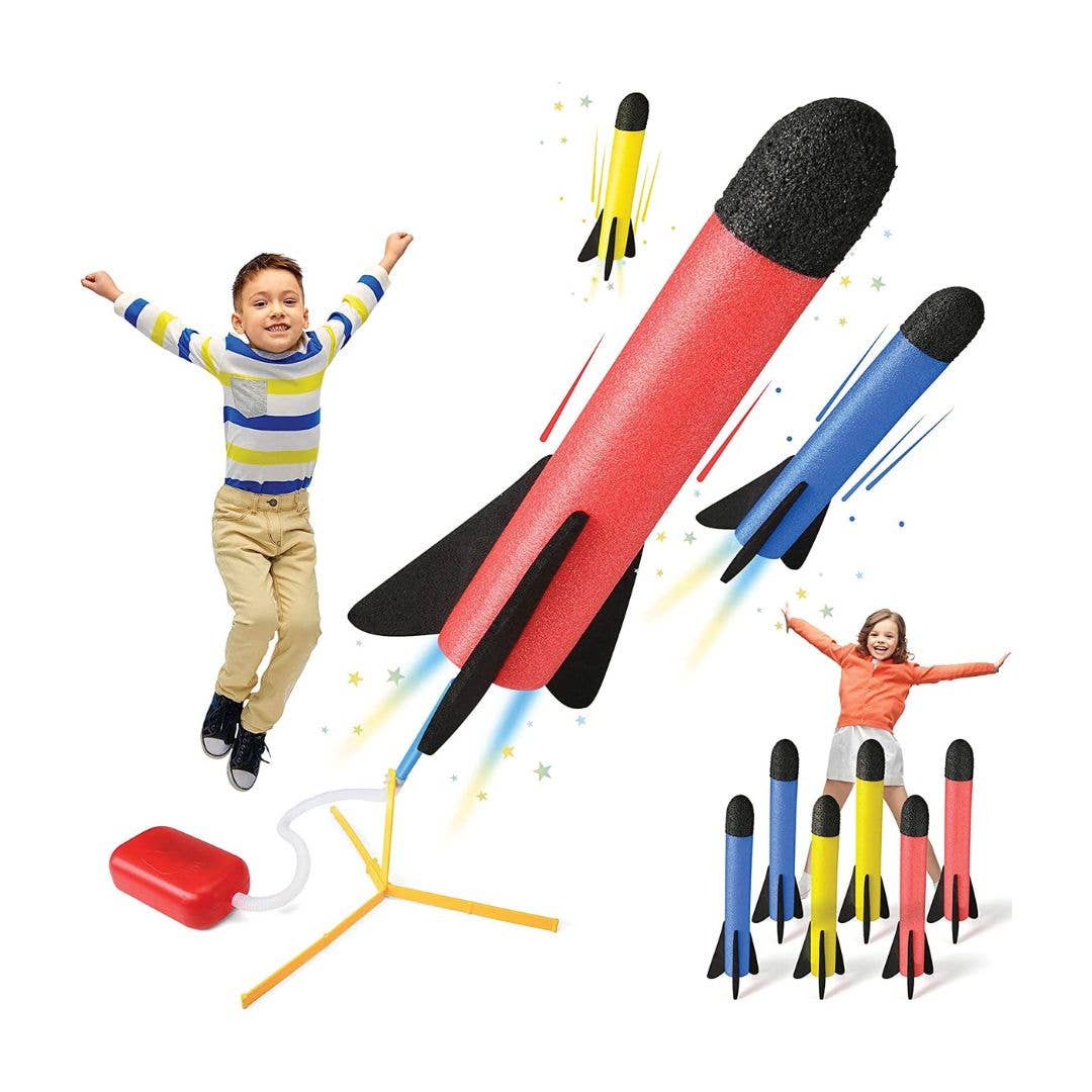 Play22 - Wholesale Toy Set - Kids - Toy Jump Rocket Launcher - Jump Rocket Set Includes 6 Rocket6