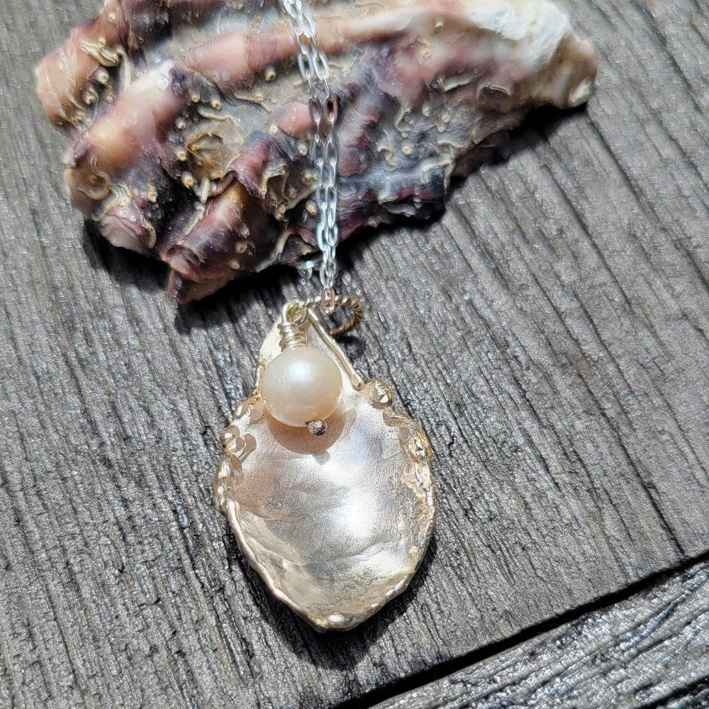 Silver Garden Designs - Wholesale Pendant/Charm Necklace - Sterling Silver Oyster Pendant with 8mm Cultured Pearl4