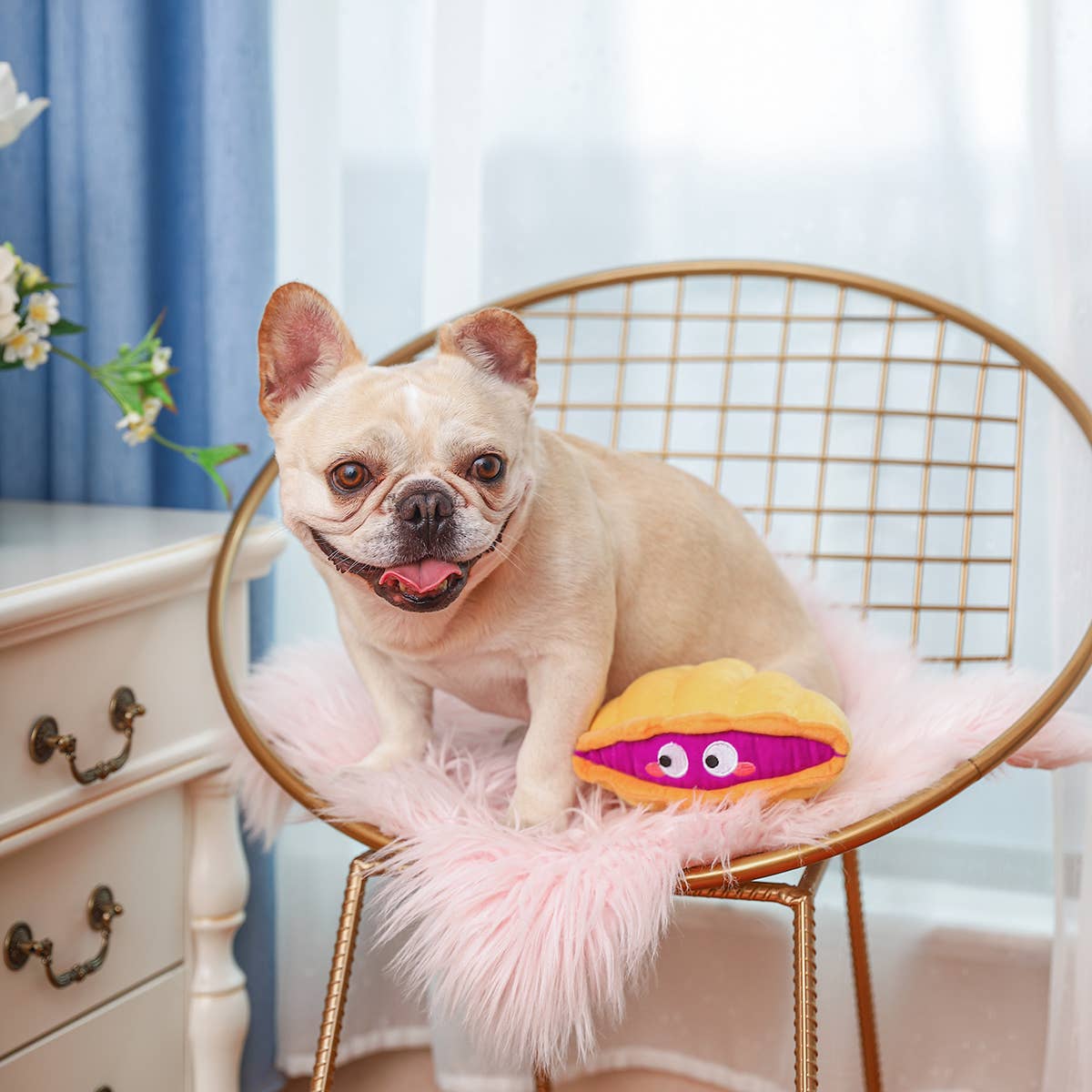 Hugsmart Products Inc – Engroshandel Tøjdyr - Hund – HugSmart Pet - Ocean Pals | Clam - Hundeplyslegetøj5