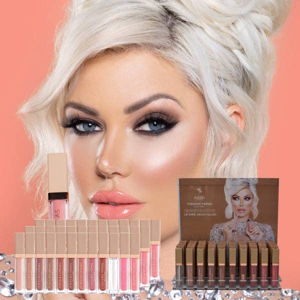 The Nude Collective Argan Vegan Lip Shine Starter Pack Option 2 for wholesale by Silk oil of Morocco