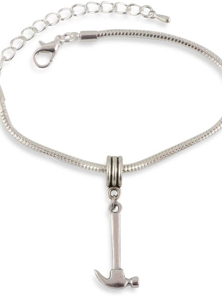 Hammer Bracelet | Gifts for A Proud Builder Carpenter Mom Jewelry Carpenter Gifts for Men Jewlry Working Tools Charm Mom Accessories Stuff Gift for Men Women Decor for wholesale by Dave The Bunny
