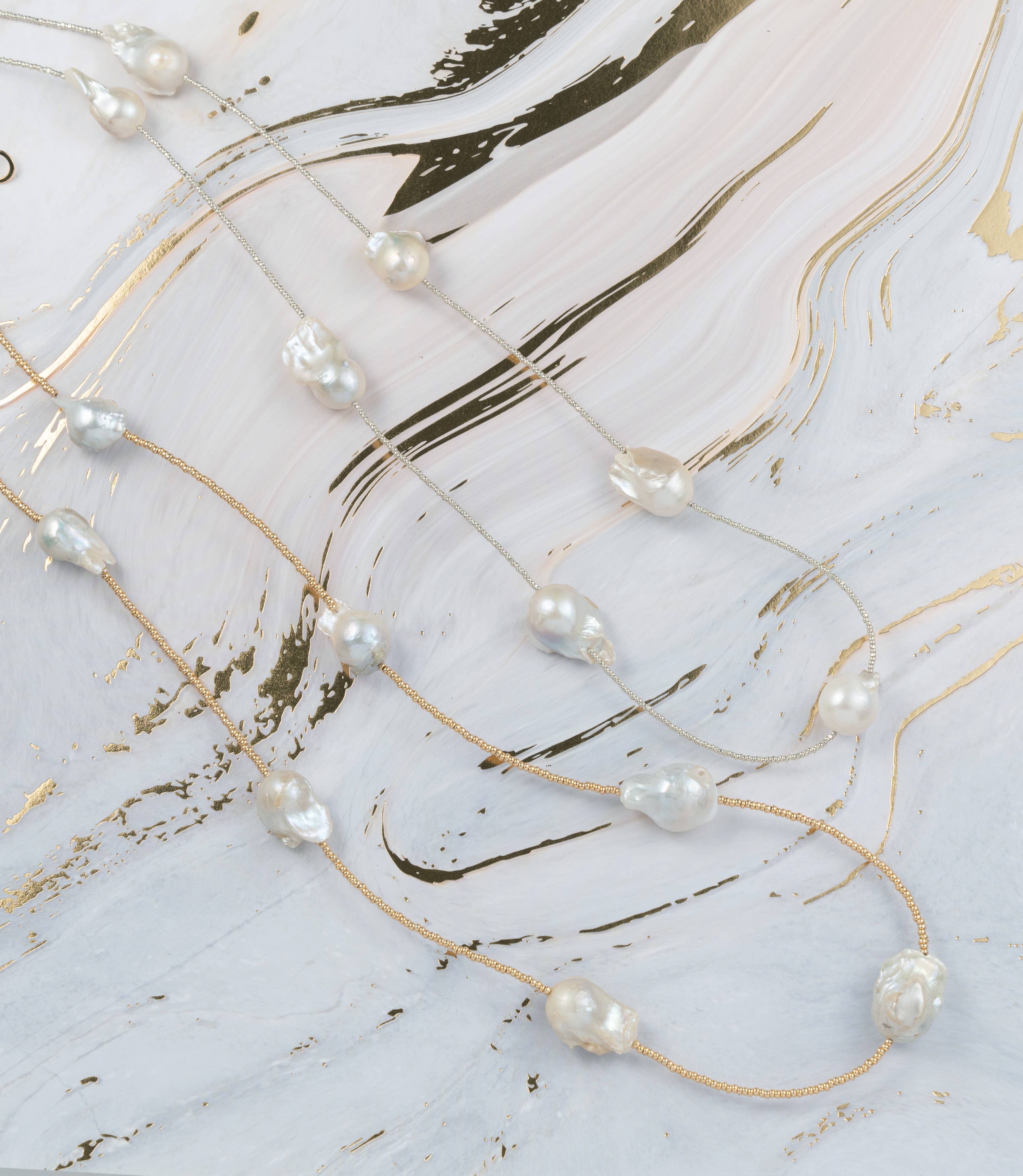 ali & bird jewelry - Vendita all'ingrosso Collane di perline/perle - Collana Henrietta con perle barocche2