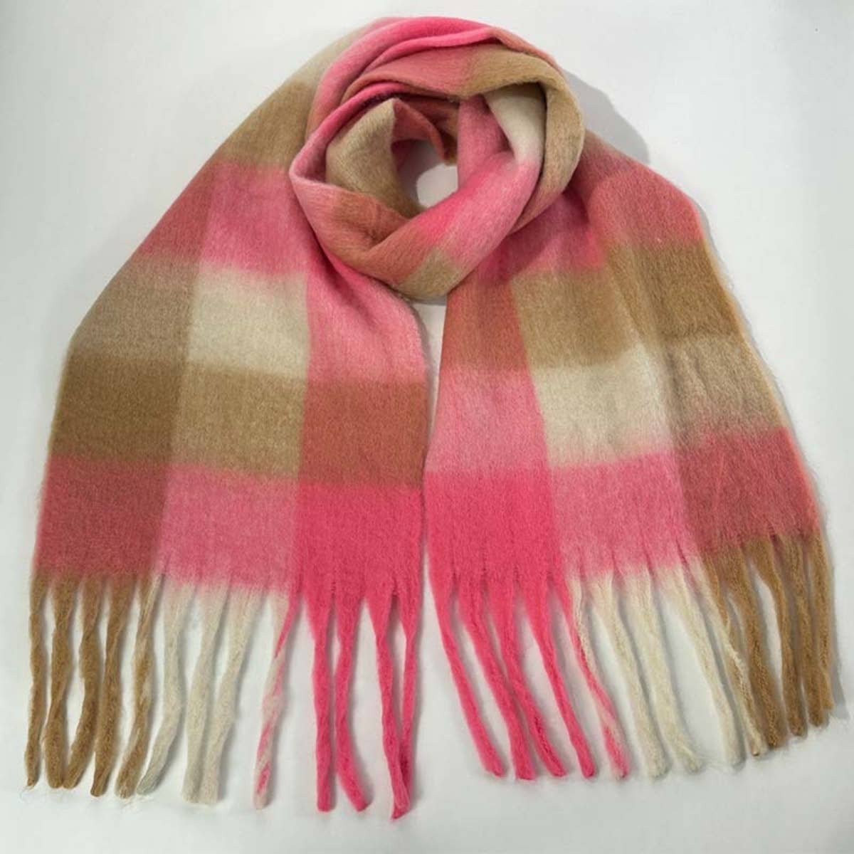 NINEXIS - Wholesale Scarf - Women's - CWASC1578_WINTER PLAID THICKENED WARM SCARF SHAWL11