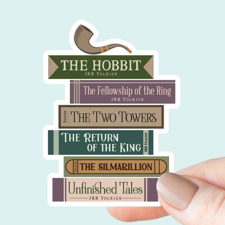Adesivo impilabile del libro Il Signore degli Anelli (JRR Tolkien) per la vendita all'ingrosso da parte di Chapter & Craft Studio