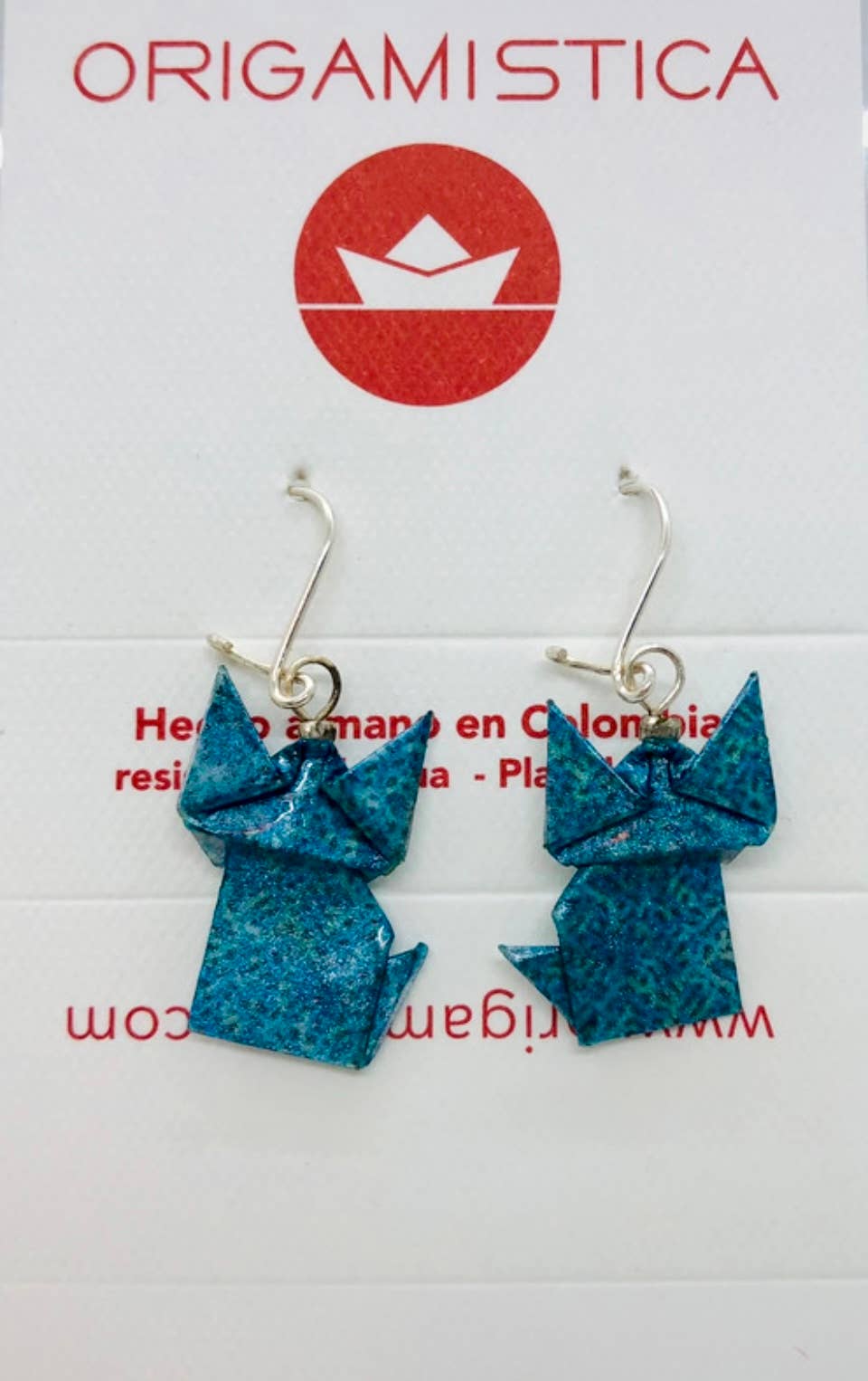 L'éco maison décoration - Wholesale Dangle Earrings - Origami cat earrings3