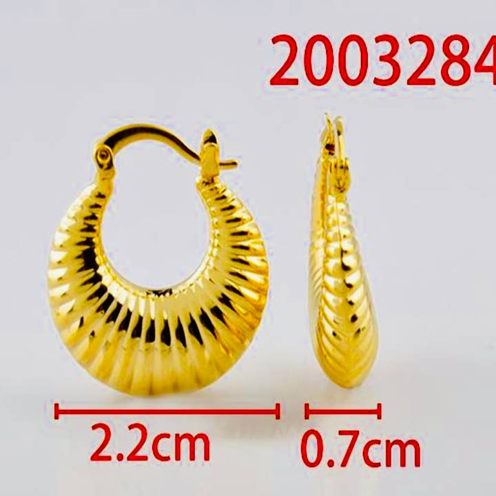 18 k gult guld fyllda klassiska bambu örhängen för wholesale av Karrbear