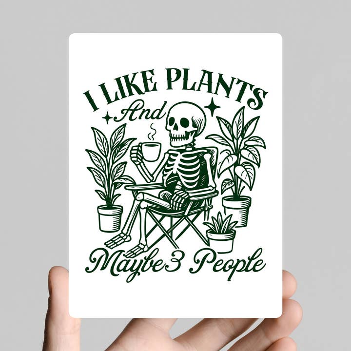 I Like My Plants & Like 3 People Funny Print Wall Artwork for wholesale by Sassper Goods