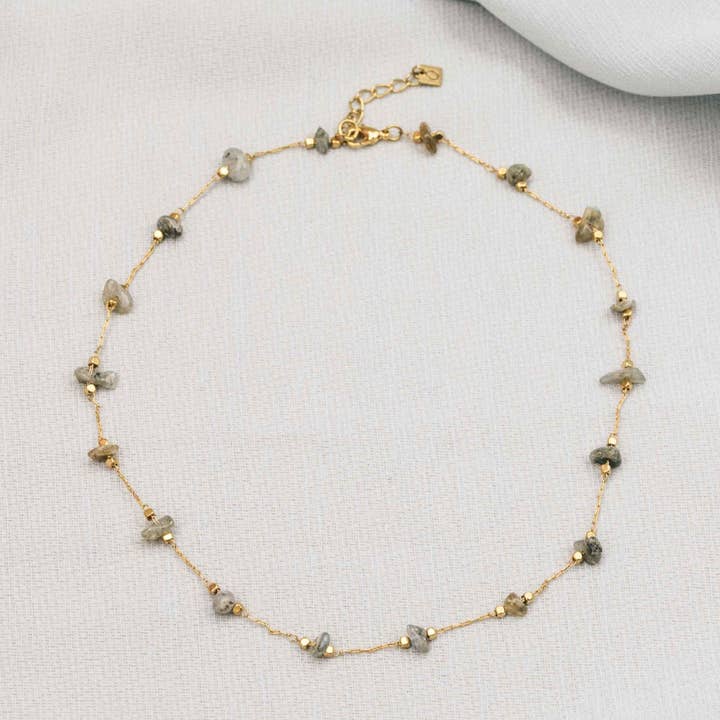 Necklaces Pepita labradorite short necklace for wholesale by Olivolga Bijoux